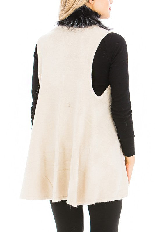 Fur Trim Vest