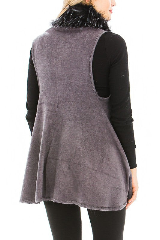 Fur Trim Vest