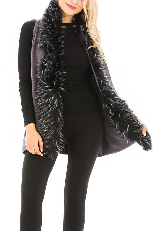 Fur Trim Vest