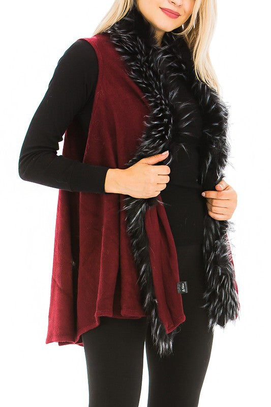 Fur Trim Vest