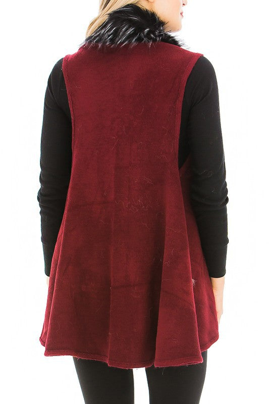 Fur Trim Vest