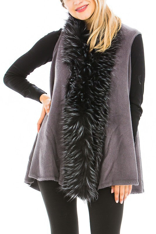 Fur Trim Vest