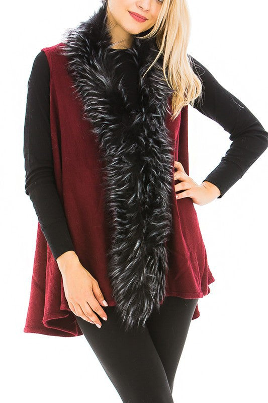 Fur Trim Vest