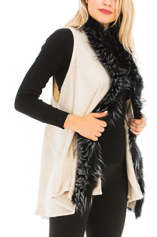Fur Trim Vest