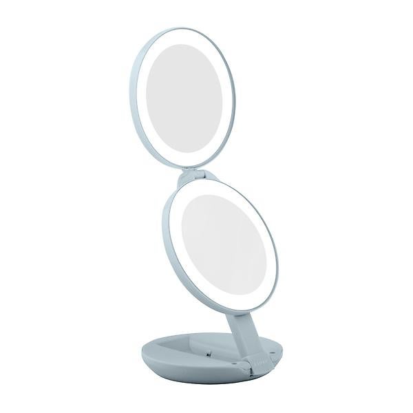 Lighted Travel Mirror With Magnification