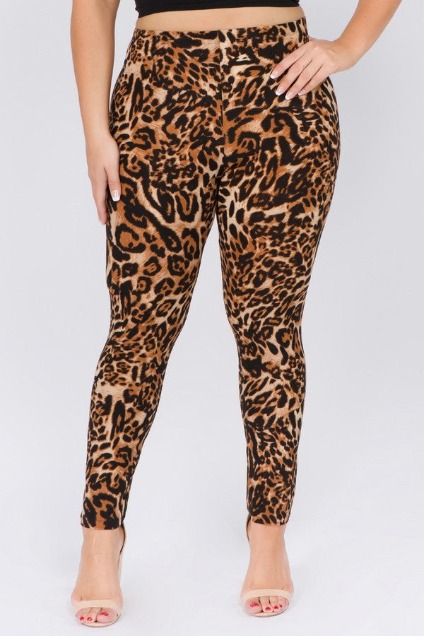 Leggings Plus Women's Leopard Print