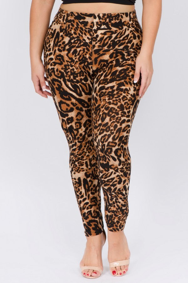 Leggings Plus Women's Leopard Print