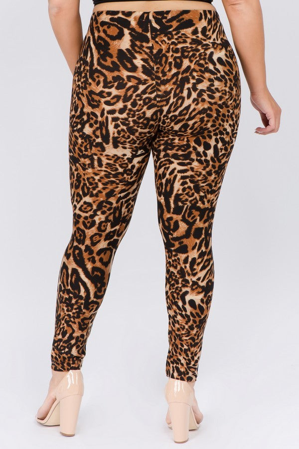 Leggings Plus Women's Leopard Print