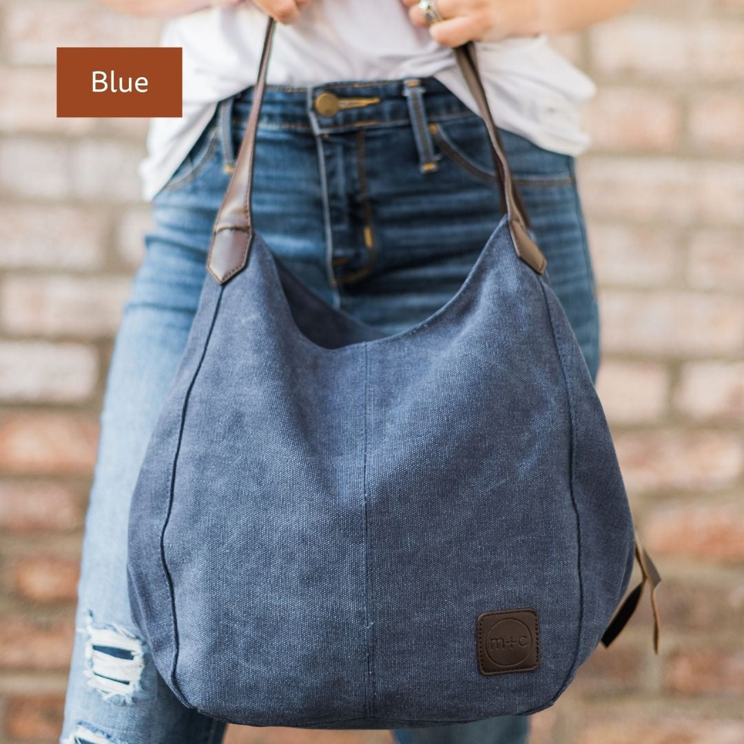 Anniston Canvas Hobo Bag