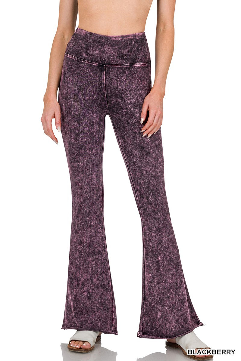 Mineral Wash Raw Edge Hem Pants