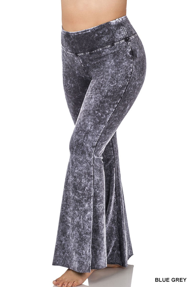 Mineral Wash Raw Edge Hem Pants