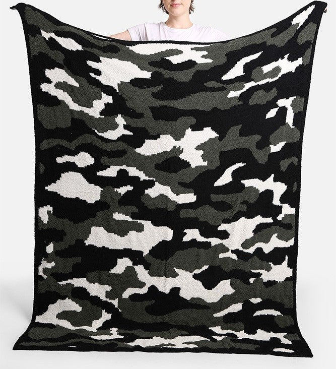 Luxury Camouflage Print Throw Blanket