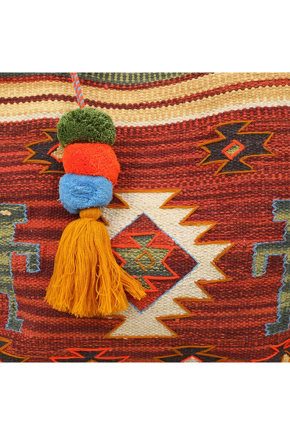 Boho Pom Pom Tassel Tote/Shoulder Bag