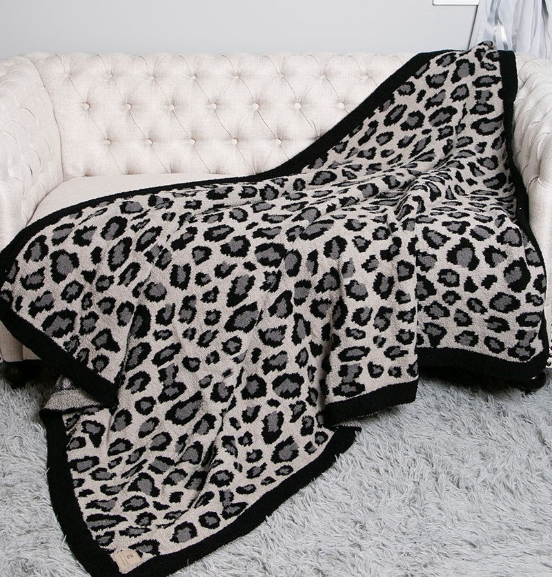 Luxury Leopard Print Throw Blanket