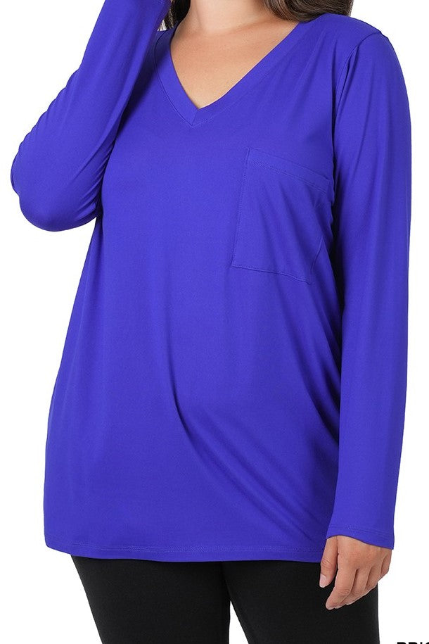 Plus Brushed Microfiber Front Pocket Top