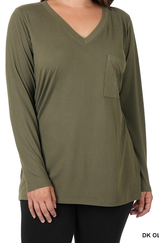 Plus Brushed Microfiber Front Pocket Top