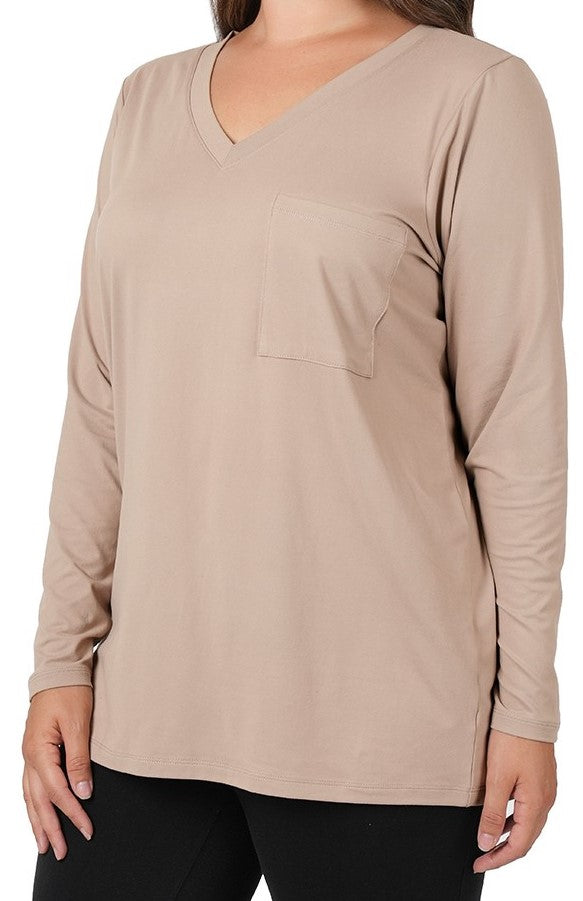 Plus Brushed Microfiber Front Pocket Top