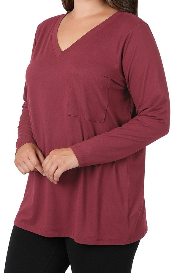 Plus Brushed Microfiber Front Pocket Top