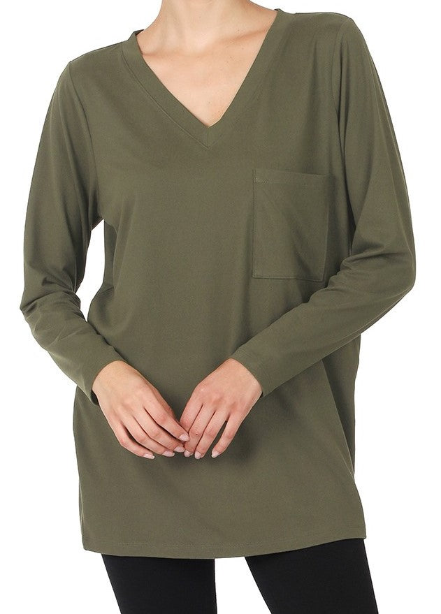 Brushed Microfiber Front Pocket Top