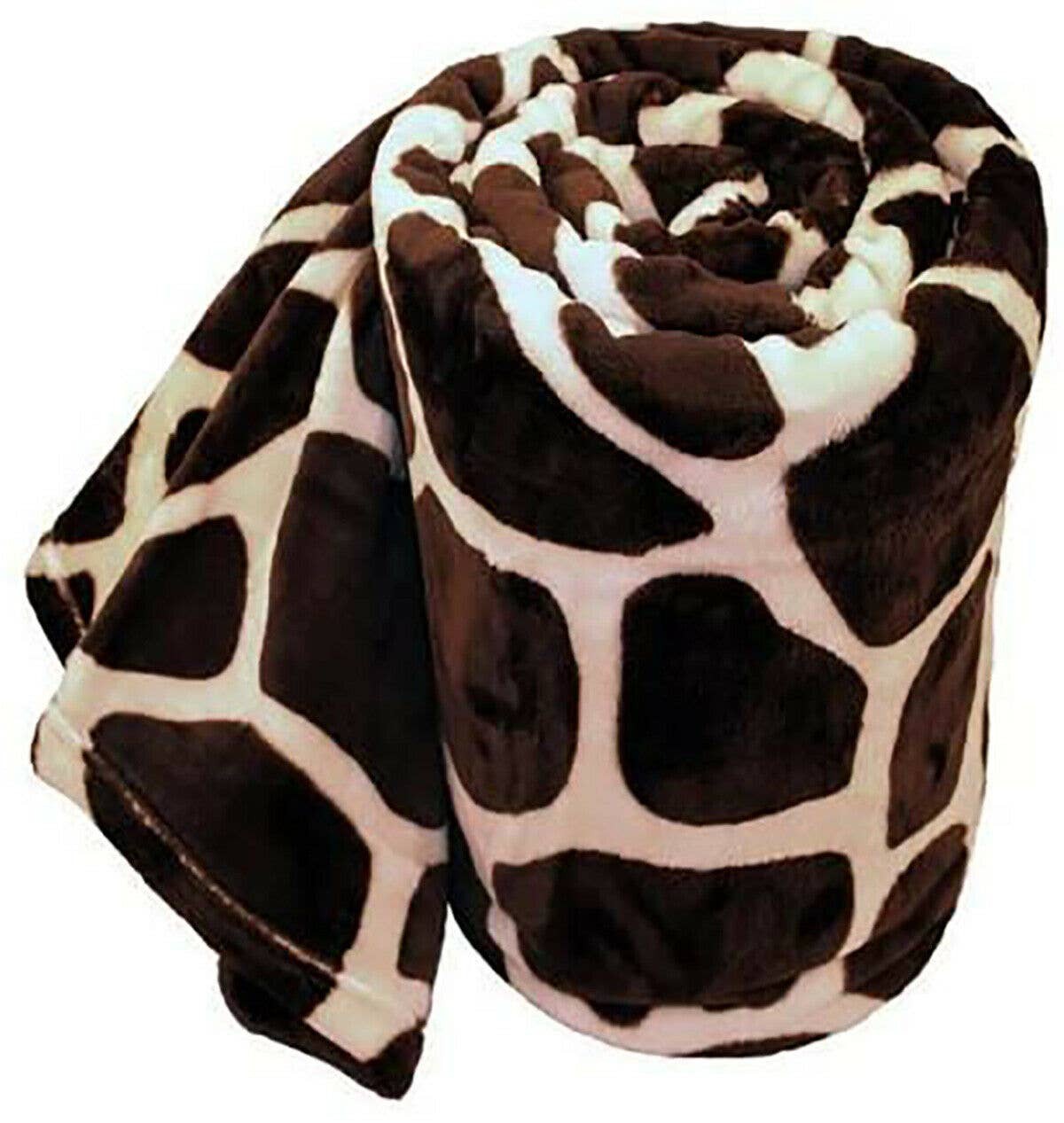 Giraffe Print Plush Throw Blanket