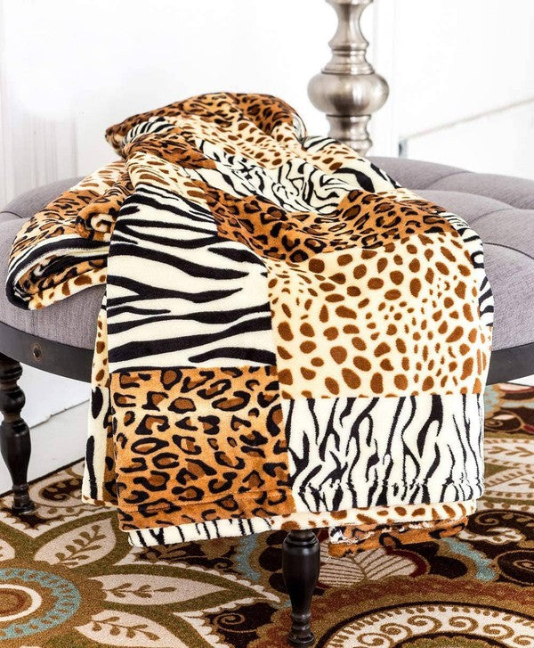 Throw Blanket Safari Print