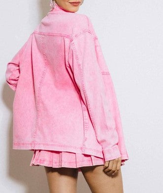 Fuchsia Denim Jacket