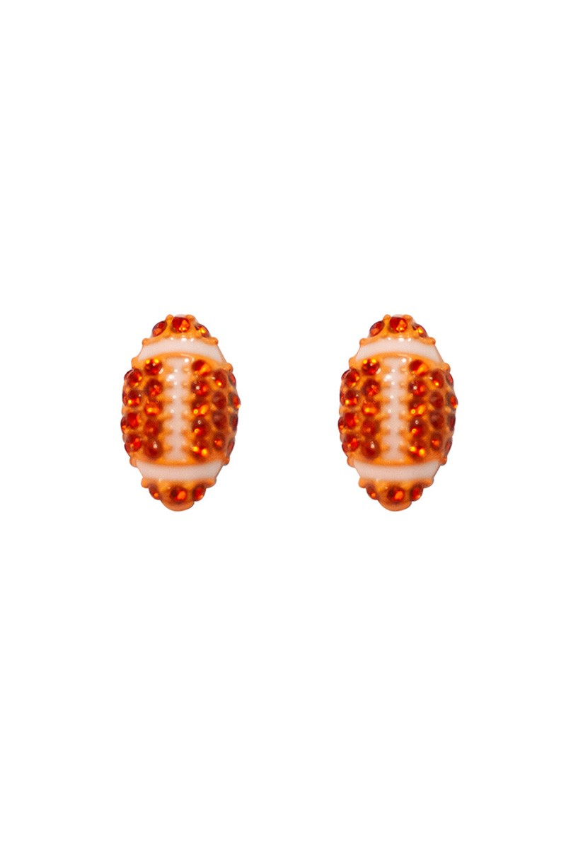 OSU Crystal Mini Football Post Earrings