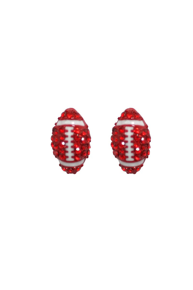 OU Crystal Mini Football Post Earrings