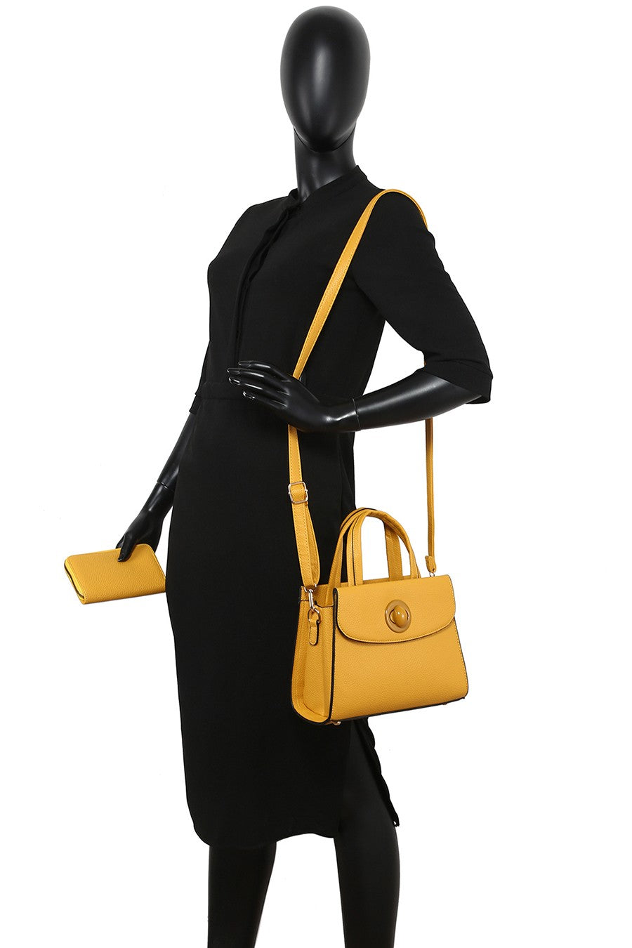 Twist Lock Flap Satchel