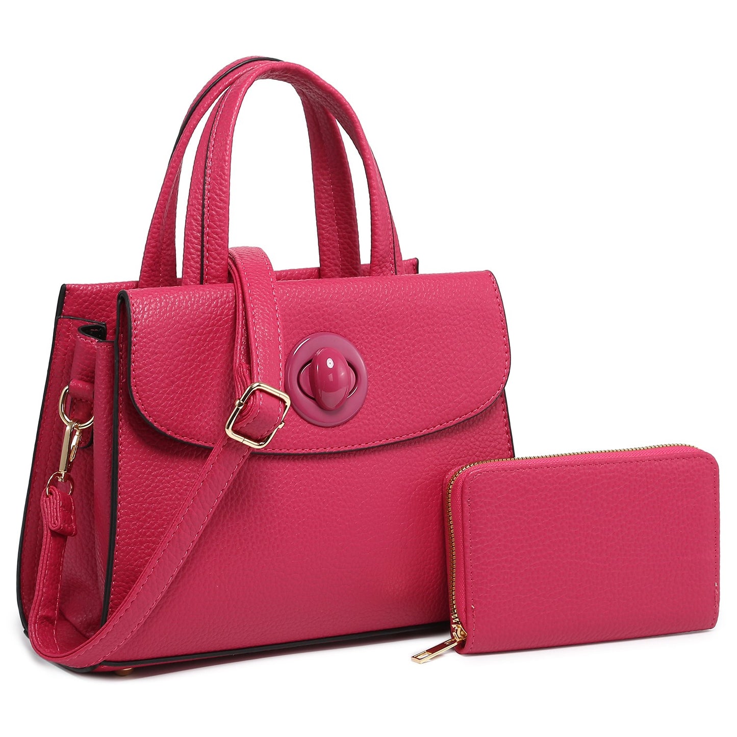 Twist Lock Flap Satchel