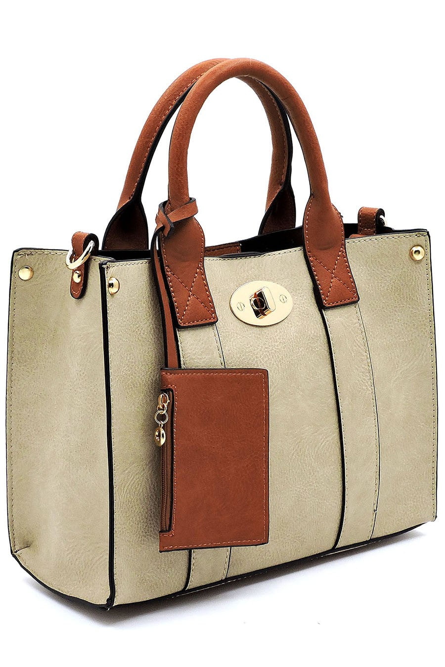 3-in-1 Boxy Satchel With Shoulder Strap