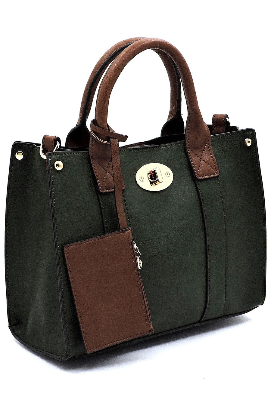 3-in-1 Boxy Satchel With Shoulder Strap
