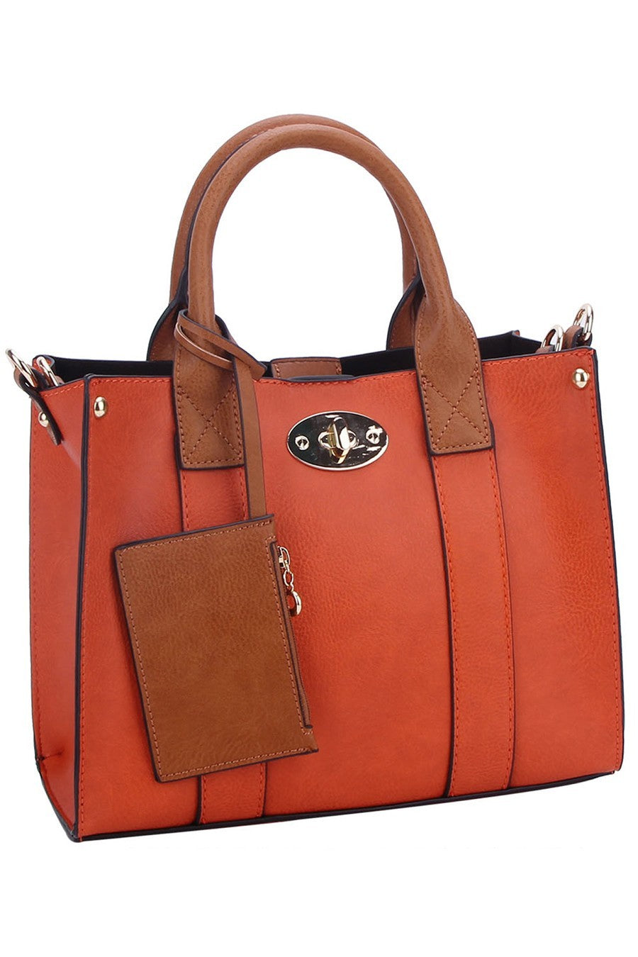 3-in-1 Boxy Satchel With Shoulder Strap