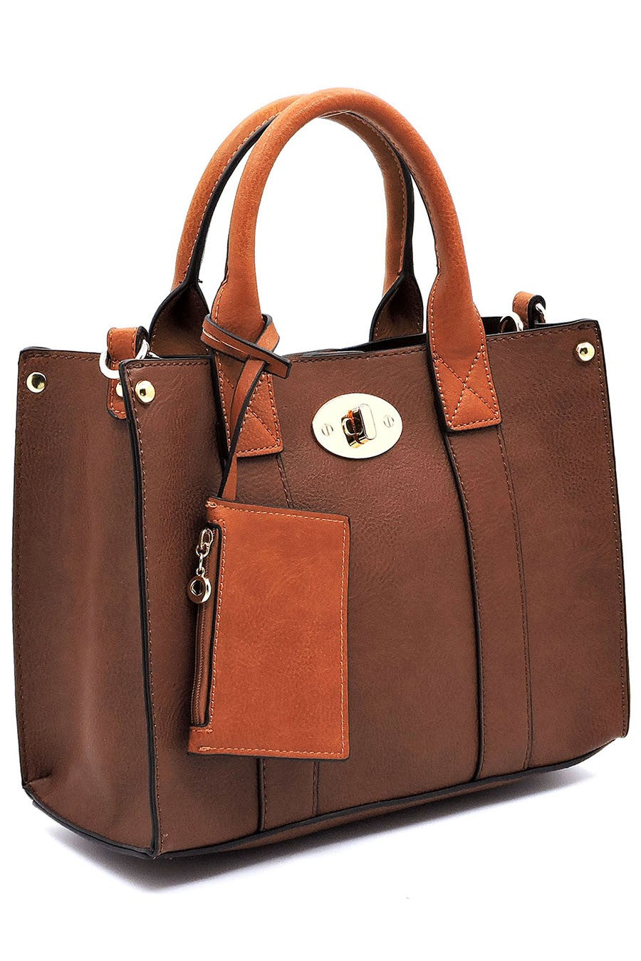 3-in-1 Boxy Satchel With Shoulder Strap