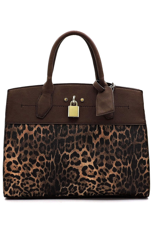 Leopard Padlock 2-in-1 Satchel