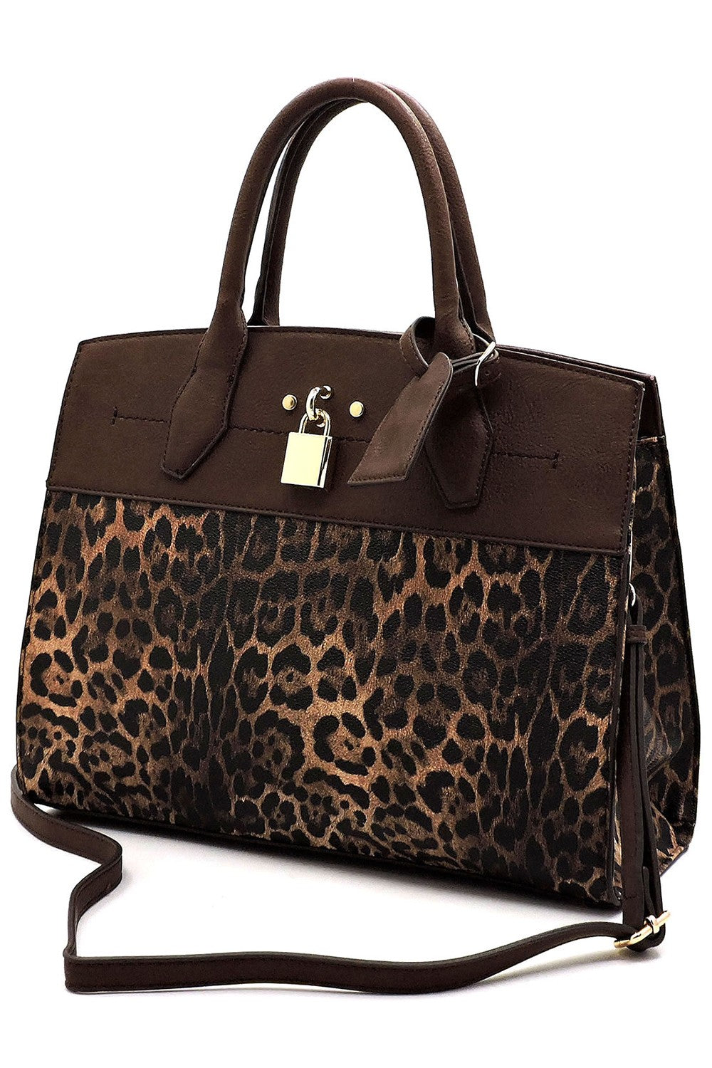 Leopard Padlock 2-in-1 Satchel