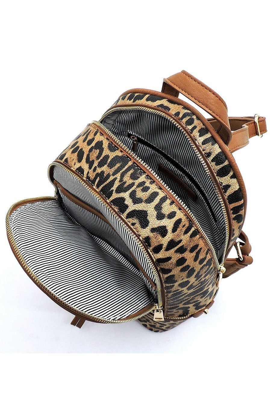 Leopard 2-in-1 Backpack Wallet Set