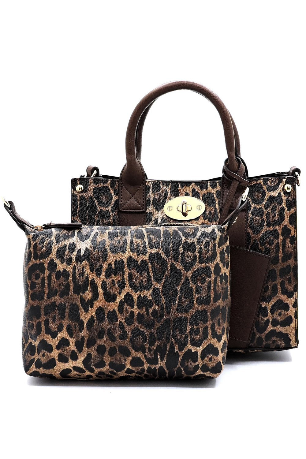 3-in-1 Boxy Satchel With Shoulder Strap