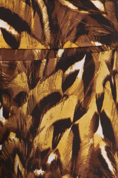 Feathered Cheetah print Palazzo Pants