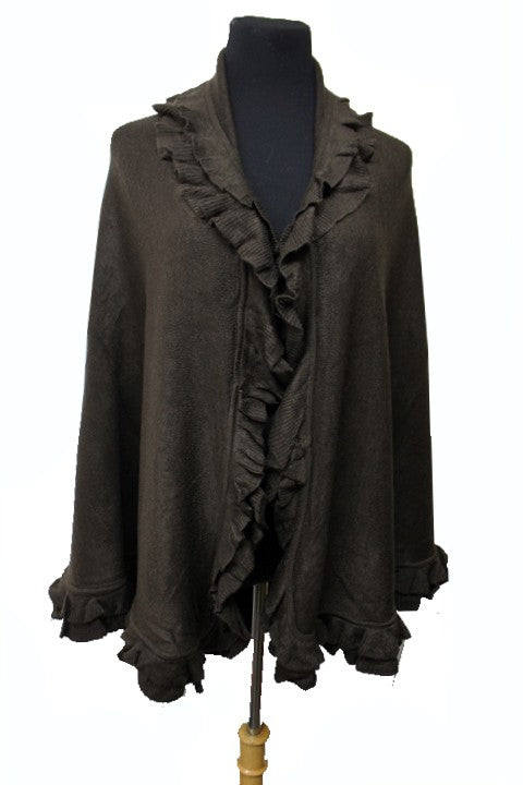 Double Ruffle Soft Cape/Shawl