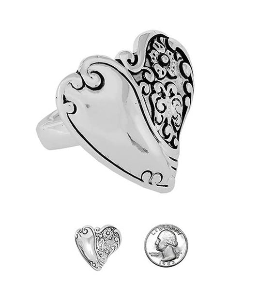 ( M939 )  HEART STRETCH RING