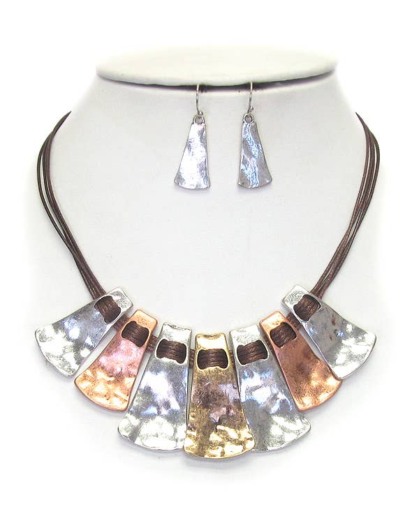 ( T641 )  BAR TRIBAL NECKLACE SET
