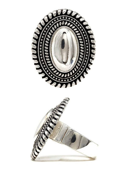 ( M940 )  DESIGNER TEXTURED STRETCH RING