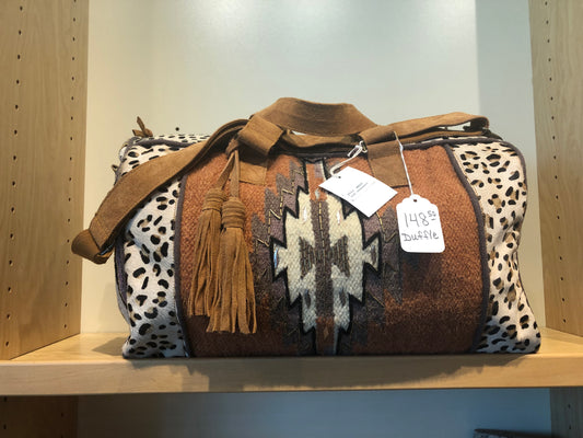 Aztec and Animal Print Duffle Bag