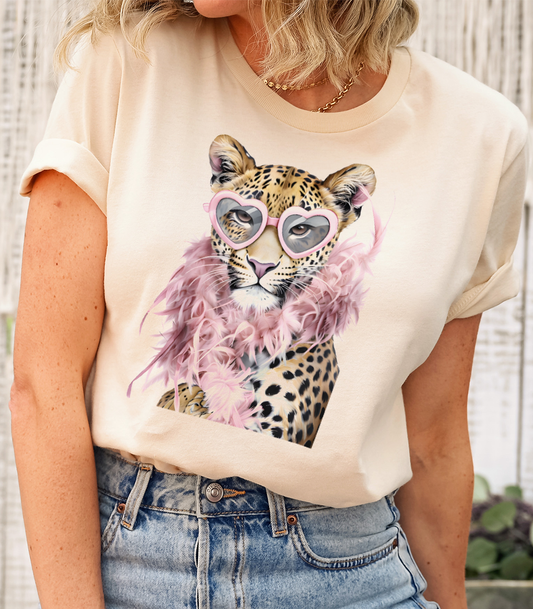 Cheetah Boa: No / White T-Shirt / Large