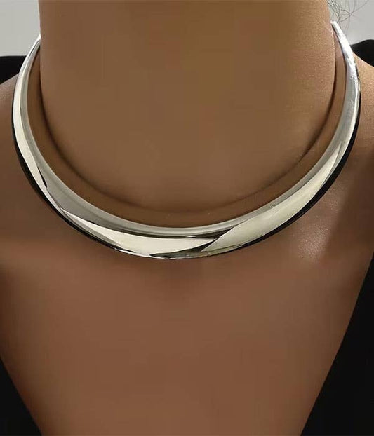 ( H087 )  METAL COLLAR CHOKER NECKLACE